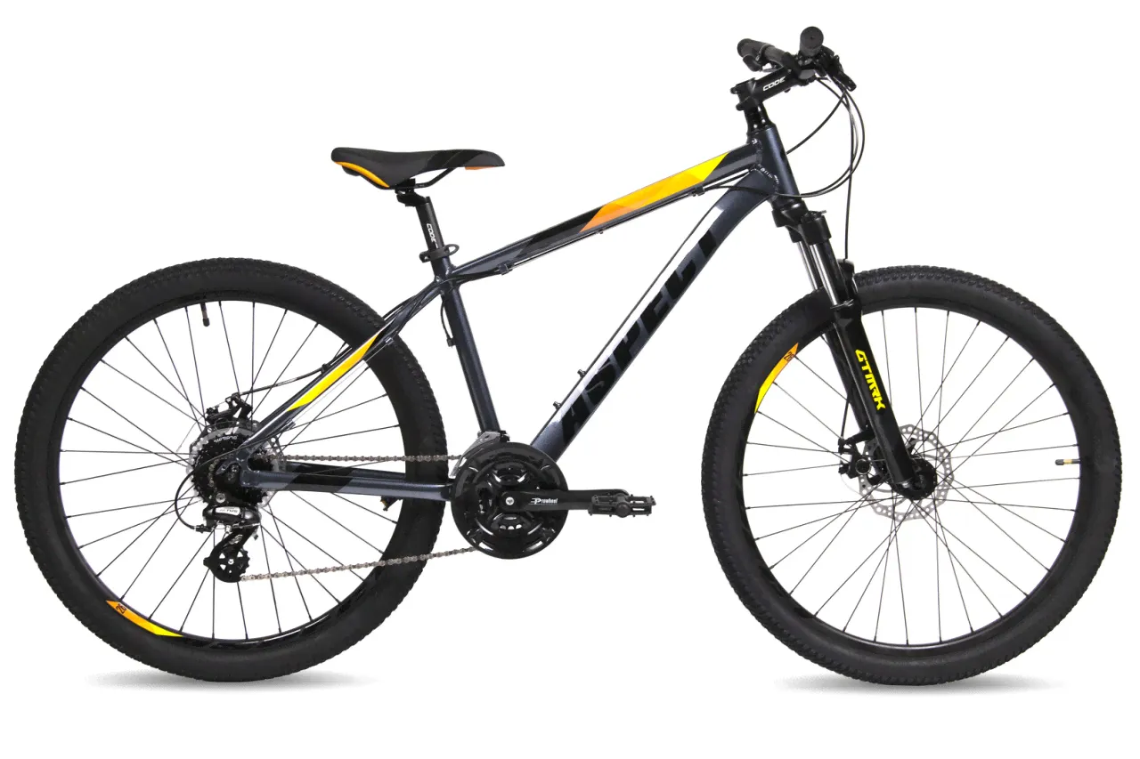 Велосипед Aspect Ideal 26" (2023) 14.5" серо-оранжевый