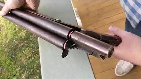 Rare gun with automatic reloader. Винтажное ружье с непривычным магазином Alots Auto reloader