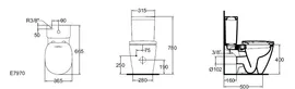 Унитаз напольный с биде Ideal Standard Connect E781801 с бачком E797001