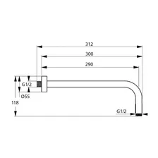 Кронштейн Ideal Standard IdealRain B9444AA